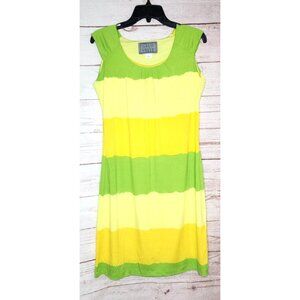 Rare Club Style Yellow Polyester Spandex Fitted Nightgown/Leisure Dress Size 8